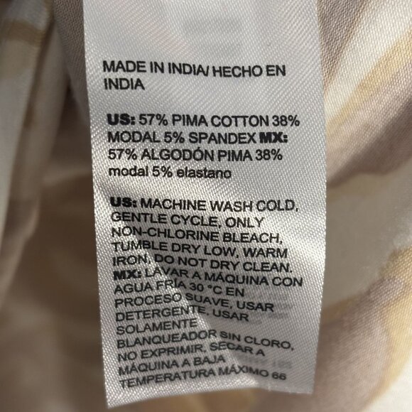 Chicos Beige & White Zebra Print V-Neck Short Sleeve Top Chicos Size 2 - Picture 8 of 10